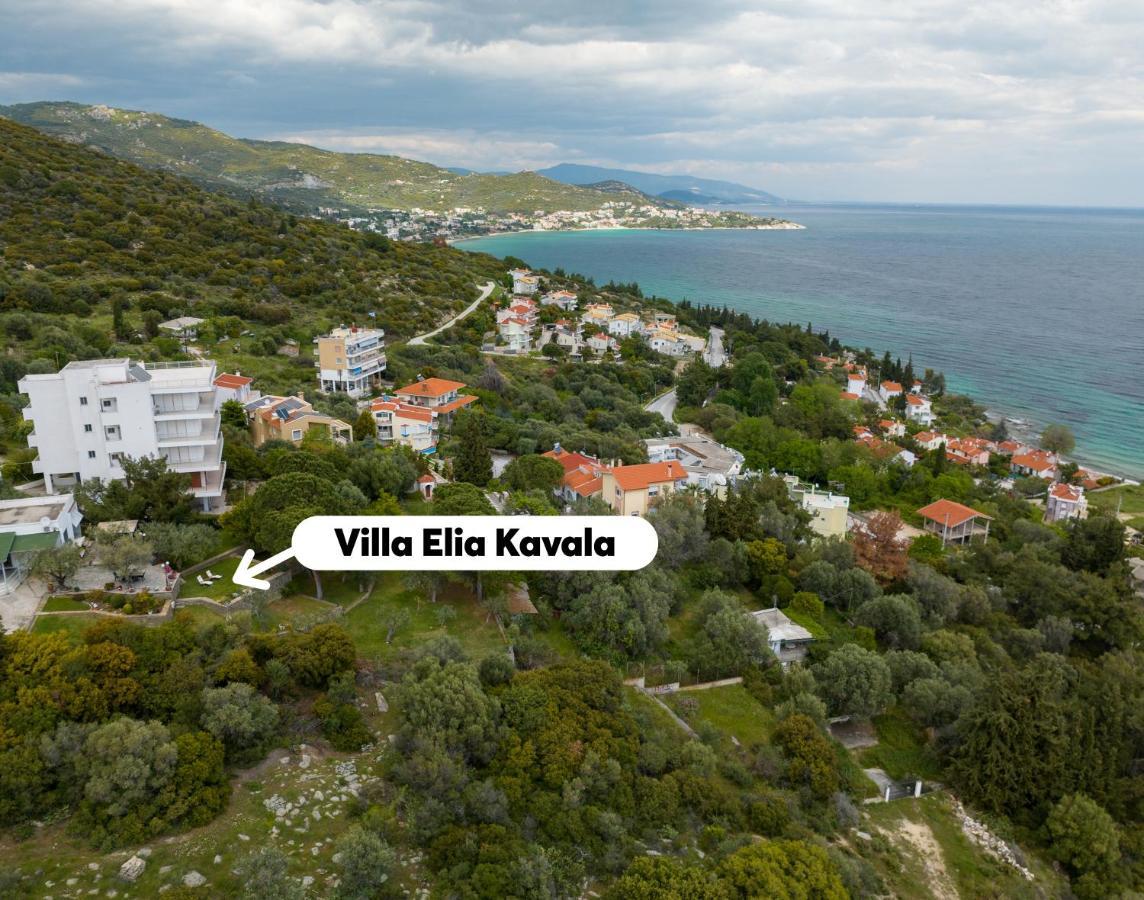 Villa Elia Kavala - Mediterranean Holiday Villa Palaiontsiflikion Ngoại thất bức ảnh